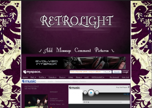 RetroLight Myspace Layout